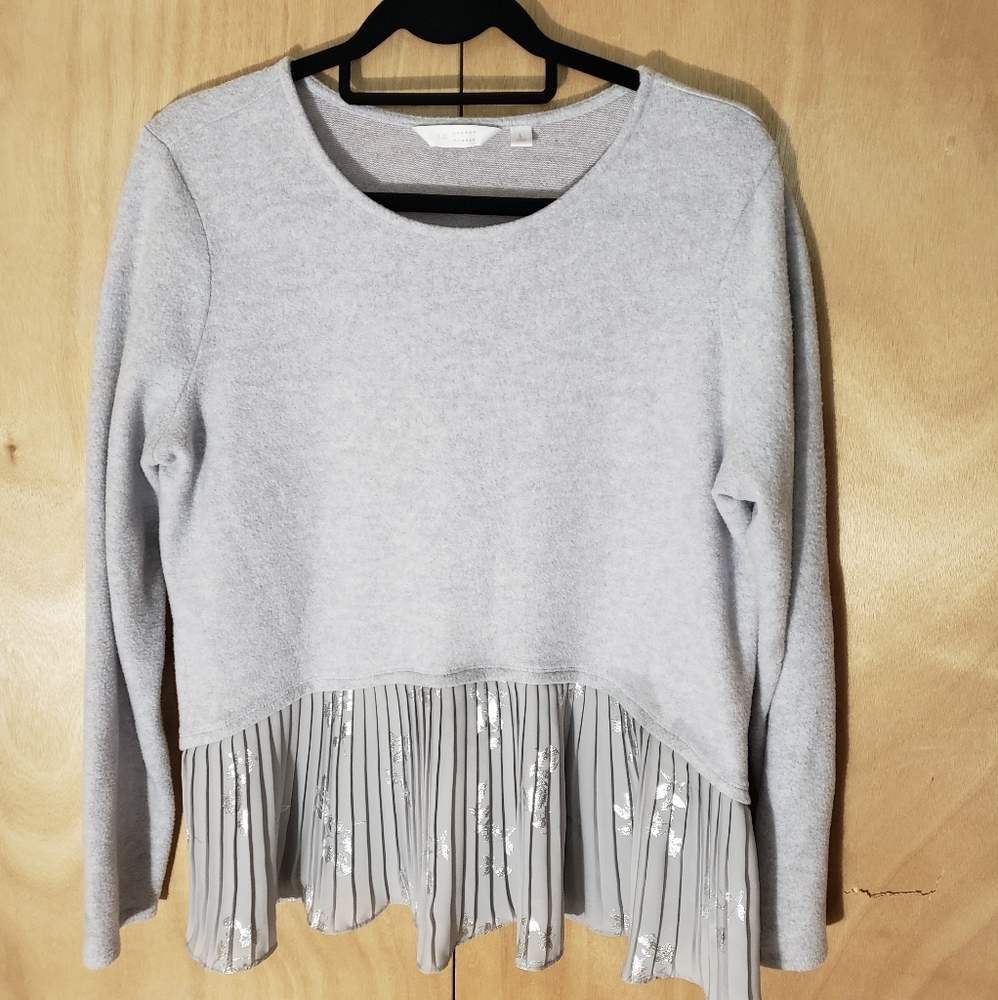 Lauren Conrad pleated, mock-layer top